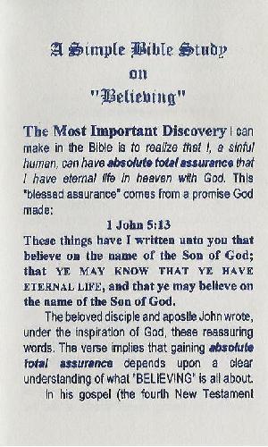 Cover for Simple Bible Study Tract